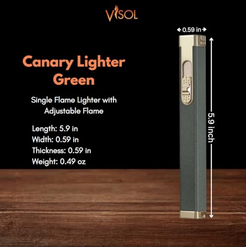 Encendedor Visol Canary antorcha simple verde miniatura 4