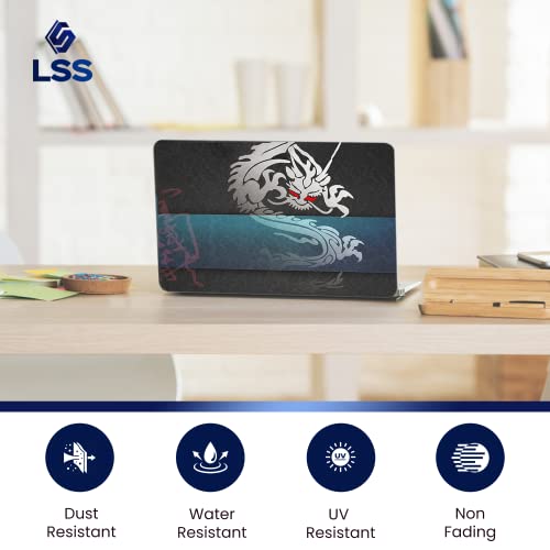 Image of LSS Laptop 15 15.6 Skin Cover with Colorful Cool Dragon Pattern for HP Dell Lenovo Apple Asus Acer Compaq - Fits 13.3 inch 14 inch 15.6 inch 16 inch (2 Wrist Pads Free)