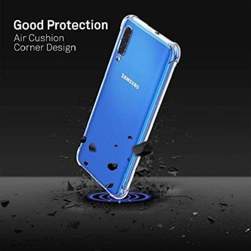 Image of BOXXO Flexible Back Cover for Samsung Galaxy A70 | Back Cover Transparent Clear Shockproof Case Four Corner Protection | Slim Protective Mobile Phone Cover for Samsung Galaxy A70