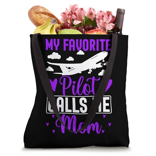 Bolsa tote para mamá de piloto: 'Mi piloto favorito me llama mamá' miniatura 4