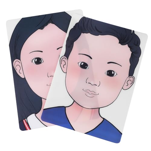 Uonlytech 1 Set Reusable Face Paint Practice Boards for Artists Facial Makeup Painting Templates with Corners Easy to Clean for Beginners Experienced Face Painting Practitioners