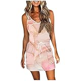Festliche Kleider Für Damen, Lang Kleider Wickelkleid Kurz Brautkleid A Linie Spitzen Hochzeitskleid Standesamtliche Für Damen Vintage Brautmode Hochzeit Partykleid Abendkleider Rosa(XXL,Rosa-3)