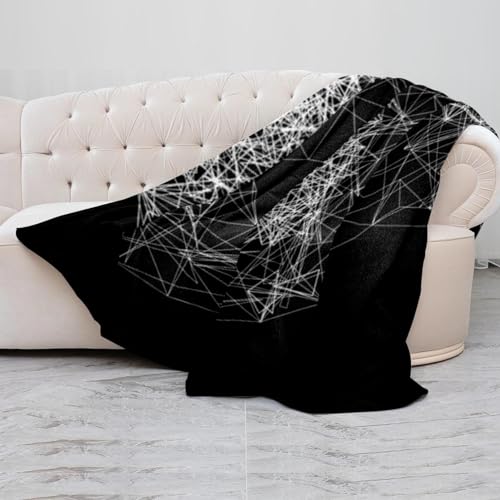Couverture douce line art pour vos soirées cocooning sur le canapé