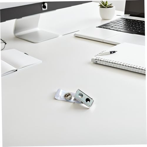Clips badge métal double trou et attaches PVC durables - 4