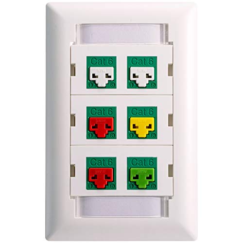 Ntw Nl-Pbk10-Yl Locking Rj45 Port/Dust Blocker With Color Coded Keys, Yellow, Rj45 10 + 1 #TOP4