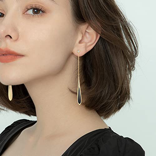 Waterdrop Gold Dangle Earrings for Women Trendy,Hypoallergenic Long Chain Drop Earrings for Women Dangling Fashion Jewelry Earring for Gift2