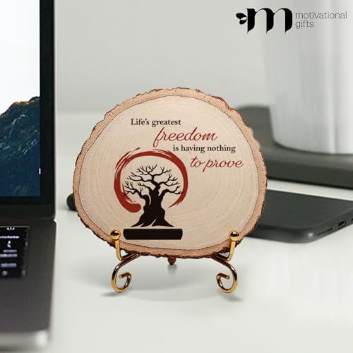 Image of MOTIVATIONAL GIFTS Freedom Wooden Motivational Quotes Table Decorative Gifts Wood Showpiece For Office Table Living Room