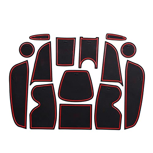 Tapis de fente de porte pour Citroen C-Elysee 2017 2018 antidérapant rouge
