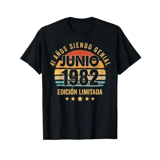 Hombre 41 Años Cumpleaños Regalo Hombre Junio 1982 Junio 41 Años Camiseta
