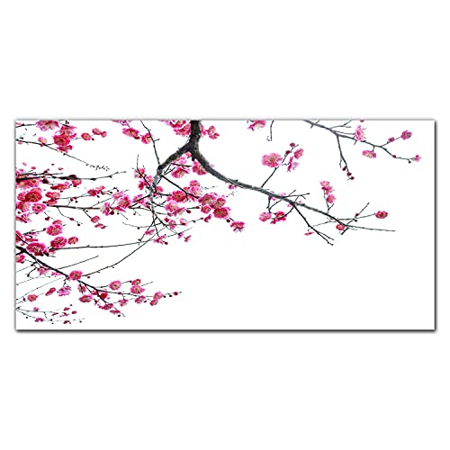 Branches d'arbres fleurs sur tableau en verre acrylique incassable