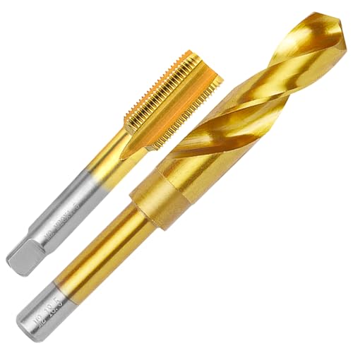 Image of M20x1.5 Tap and 18.5mm Drill Bit Kit, M2 HSS Metric Drill and Tap Set, Combination of Drill and Tap Kit for Metal