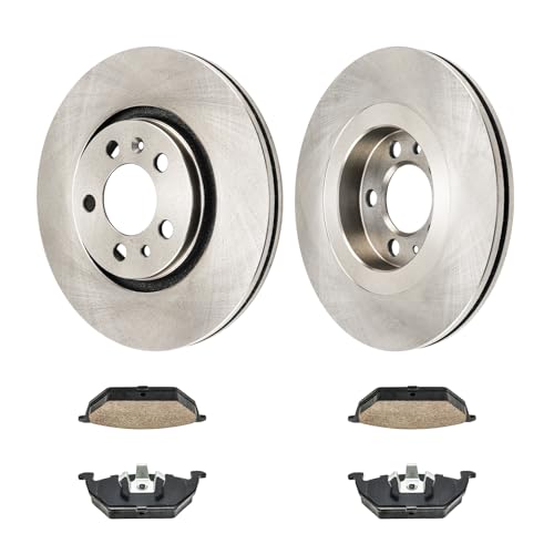 Image of KAX Front Brake Kit, OE Brake Rotors and Ceramic Brake Pads | Fits Volkswagen Jetta 2000-2006, Volkswagen Beetle 2000-2010, Volkswagen Golf 2000 2002-2006, Automotive Replacement Brake Kit