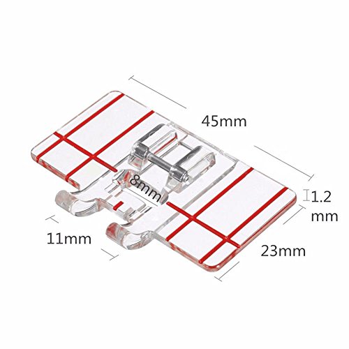 Yeqin Border Guide Sewing Machine Presser Foot - Fits All Low Shank Snap-On Singer, Brother, Babylock, Euro-Pro, Simplicity, White, Janome, Kenmore, Juki, New Home #TOP1