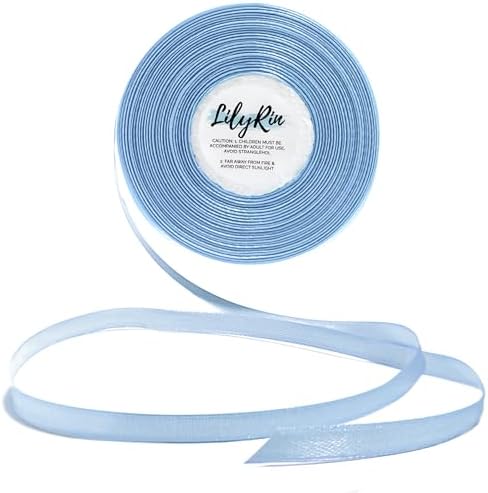 Amazon.com: Light Blue Ribbon 1/4 Inches 36 Yards Satin Roll Perfect ...