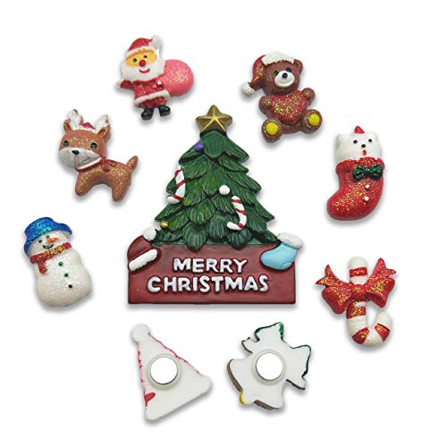 9 Pack Creative Christmas Fridge Magnet Gifts Christmas Day Home Decoration Kids Refrigerator Magnet - Perfect Magnets For Whiteboard, Refrigerator, Map And Calendar #TOP1