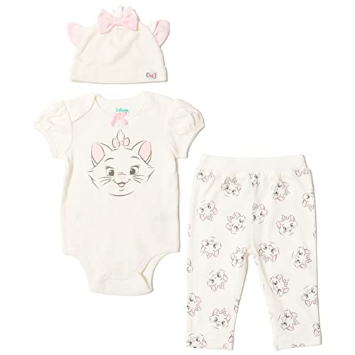 Image of Disney Mickey Mouse Minnie Mouse Lion King Winnie the Pooh Baby Bodysuit Pants and Hat 3 Piece Outfit Set Newborn to Infant