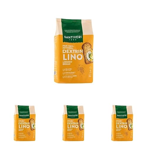 Santiveri Pan Dextrin Con Lino 300 g (Paquete de 4)