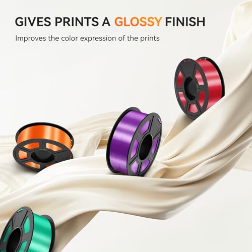Image of TECBEARS Silk Filament 1.75, Shiny Silk PLA Filament, 3D Printer Filament with Smooth Silky Surface, Dimensional Accuracy + /- 0.02mm, Fit Most FDM 3D Printers, Silk Gold 1KG