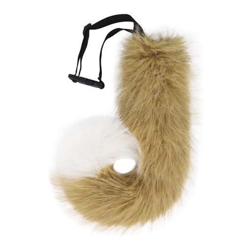 HAOAN Adults 26 Inch Wolf Tail Soft Long Fur Cat Fox Costume Tail for Halloween Party Costume product thumbnail 11