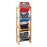 flaschenkastenregal für 3 kästen HOCHWERTIGES HOLZDESIGNPRODUKT - die Seitenteile sind aus Massivholz und dadurch einerseits nachhaltig und gleichzeitig extrem stabil. Das Kistenregal ist ein Schmuckstück in jeder Küche oder Aufenthaltsraum.
