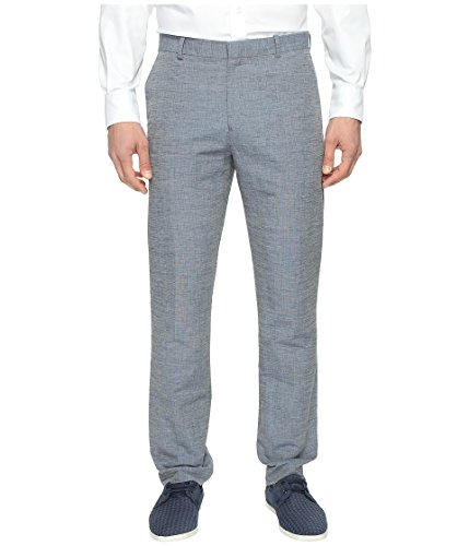 Perry Ellis Men's Slim Fit Linen Cotton End Flat Front Pant