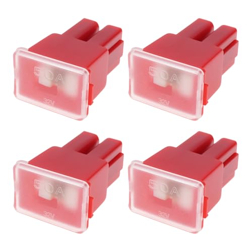 OTOTEC Lot de 4 Fusibles à Fusion Lente 50 A PAL 32 V pour Voitures Japonaises 13 X 15,6 X 31,8 Mm/15,4 X 22,5 Mm