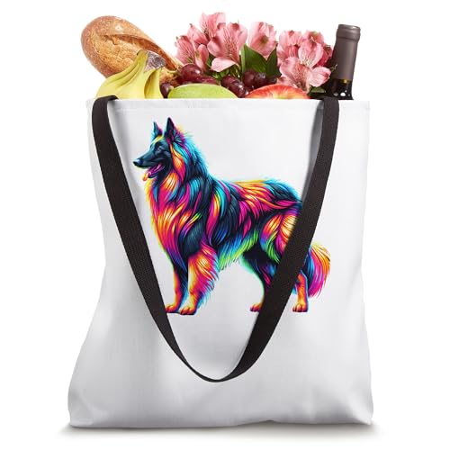 Bolso tipo tote con diseño de arte pintado de Belgian Tervuren miniatura 4