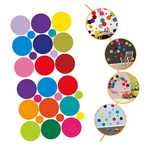 Sticker mural cercle pvc colorful imperméable et repositionnable