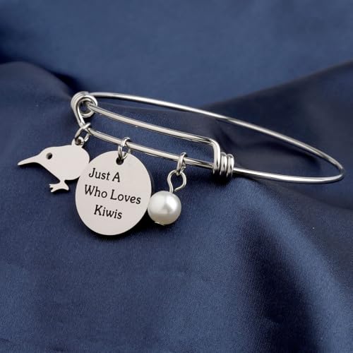 Image of WUSUANED Kiwis Birds Bracelet Just A G Who Loves Kiwis Animal Kiwi Charm Jewelry Birds Lover Gift