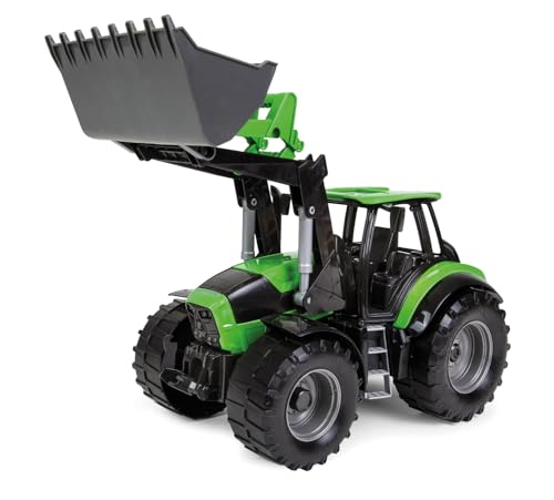 Lena Worxx Traktor Deutz-Fahr Agrotron 7250 TTV mit Frontlader 45 cm, realistisches Landwirtschaft Spielfahrzeug, robuster Trecker mit funktionstüchtiger Ladeschaufel, für Kinder ab 3 Jahren