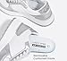LUCKY STEP Women's Platform Fashion Sneakers Retro Neutral Classic Trainers Colorblock Casual Lace-up Stylish Tennis Chunky Walking Shoes(White/Silver,6 B(M) US)