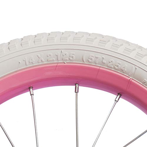 Image of JOYSTAR 12 14 16 18 20 Inch Kids Bike Front Wheels Replacement Bicycle Wheels with 12-20 Inch Solid Air Rubber Tire & Inner Tube Don't Fit Huffy Bike Black & White