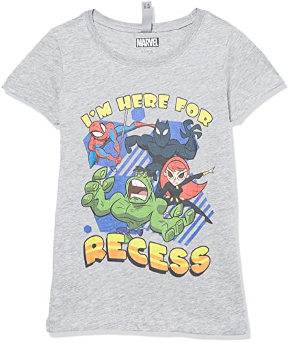 T-shirt Marvel Classic à manches courtes vêtement fille taille M gris