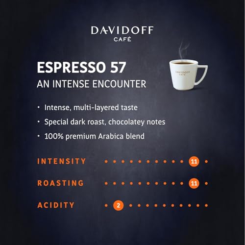 Image of Davidoff Espresso 57 Instant Coffee Combo Pack | 2 Jars x 100g Each By Cougar | Dark & Chocolaty Taste | Premium 100% Arabica Instant Coffee | Strong Intensity, Rich Aroma & Energy Boost for Long Active Days - (Imported)