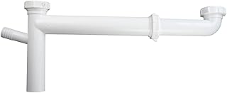 Plumb Pak PP919W End Waste Outlet with Telescoping Tee, 1-1/2 in Inlet, Slip Joint/Direct Connect, Plastic, 1.5 Inch, White