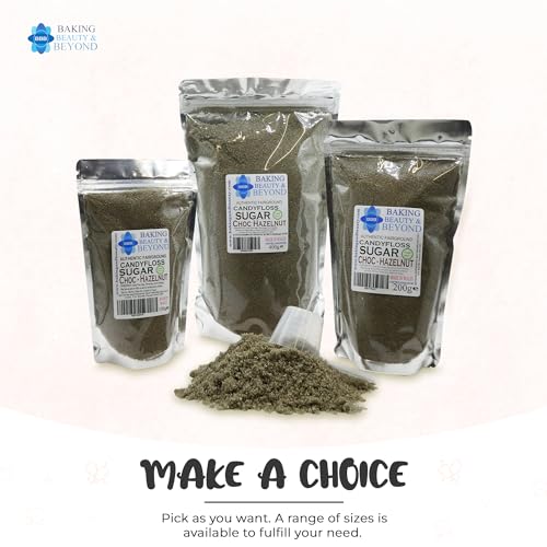 Baking Beauty and Beyond Premium Candy Floss Sugar 400g - Choc-Hazelnut Flavour