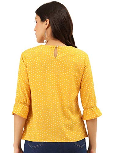 Image of Style Quotient Women Abstract Printed Polyester Smart Casual Top