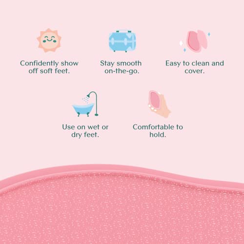 Bare August Glass Foot File Callus Remover For Feet - Heel Scraper & In Shower Foot Scrubber Dead Skin Remover - Pedicure Foot Buffer For Soft Feet #TOP5