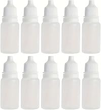 10 pieces 15ml Plastic Dropper Bottle with Childproof Cap, Portable Squeezable Eye dropper Containers Great for Solvents, Light oils, Saline, etc
