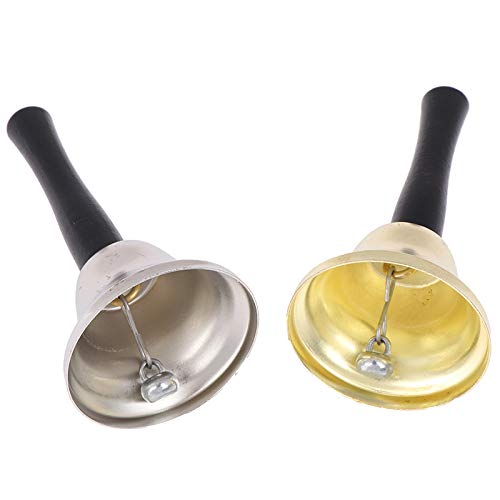 WuJiPeng 2 Pc Jingle Bells Clochettes De Noël Cloche À Main De Noël Or Argent Couleur Père Noël Jingle Bells Articles De Fête Cristmas Décoration Cover