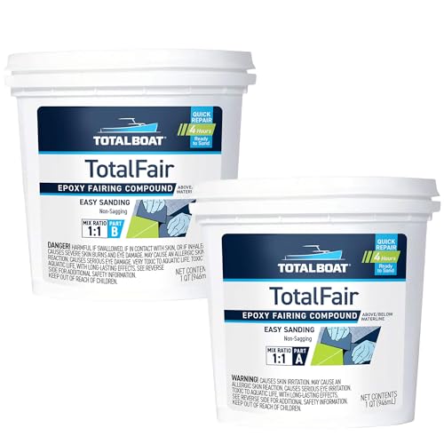TotalBoat TotalFair Marine Epoxy Fairing Compound for Fiberglass Wood Aluminum and Steel (2 Quart Kit)