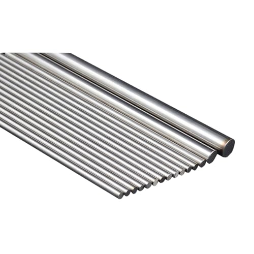 Varillas de eje redondo sólido, varilla de acero inoxidable, varilla redonda de metal Varilla de metal de 4 mm Varillas de eje redondo sólido Stock de barra de torno, 4 mm * 100 mm (20 piezas) (Tamaño