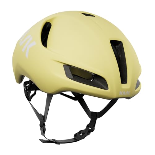 Kask Utopia Y Bike Helmet I Aerodynamic, Road Cycling & Triathlon Helmet for Speed - Celestial Yellow Matt - Medium