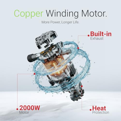 Image of DYLECT Ultra Power Max High Pressure Car Washer Pump, 2000 Watts Motor, 160 Bars Pressure, 7L /Min Flow Rate, 8M Outlet Hose, Upright Design with Wheels for Bike, Home Cleaning, with 10 Accessories