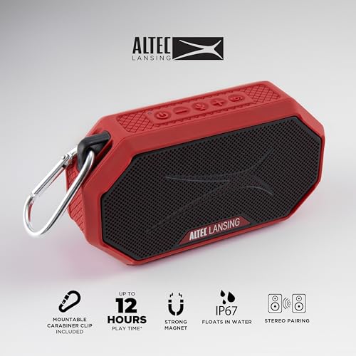 Image of Altec Lansing Portable Bluetooth Speaker HYDRAMINI 2.0, IP67 Waterproof, Portable Speaker, 12h Playtime, Wireless Pairing, USB-C Quick Charge, Magnetic Bluetooth, Voice Assistant Integration