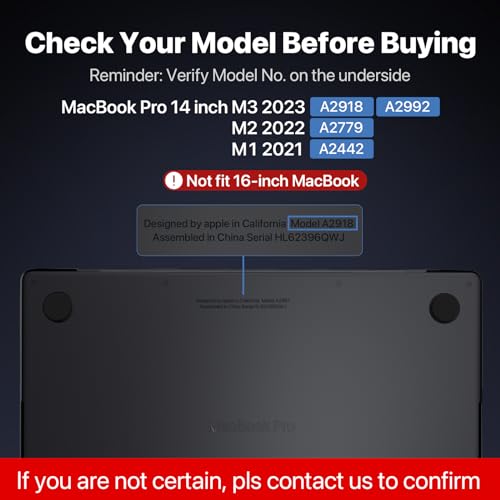 Soonjet Capa para MacBook Pro de 14 polegadas 2024-2021 M3 Pro/Max A2918 A2992 M2 A2779 M1 A2442 [10