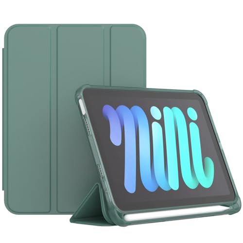 Coque anti-chute iPad 10 2022 10.9 vert avec fente stylet pour éviter les pertes