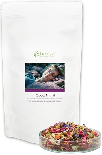 Gute-Nacht Tee mit Melisse, Passionsblume, Lavendel, Rosenblüten, Süßholz | Speziell für die Nacht zugeschnittene Zutaten