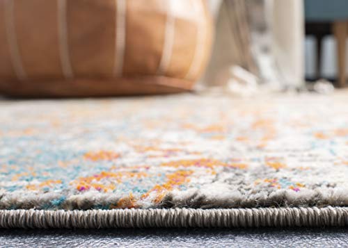 Safavieh Modern Chic Rug for Living Room Dining Room Bedroom - Madison Collection Short Pile Grey and Pink 24 x 36 Inch - Image 3