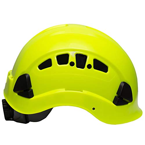 PPE By JORESTECH - ABS Work-at-Height And Rescue Hard Hat Slotted Ventilated Helmet W/Adjustable Ratchet 6-Point Suspension ANSI Z89.1-14 (Orange - View #4
